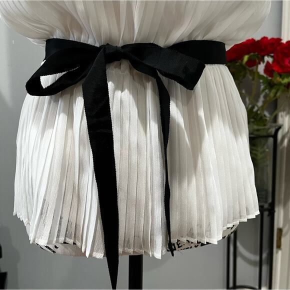 NEW Ann Taylor Belted Longline Sleeveless Pleated Peplum Layering Blouse 2P NWT - Picture 7 of 16